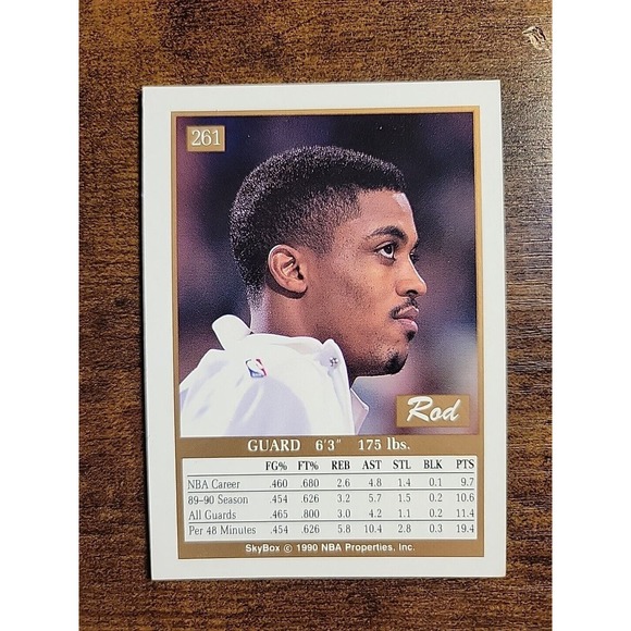 Rod Strickland 1990-1991 Skybox #261 - San Antonio Spurs - NBA - Picture 2 of 2